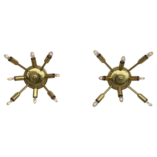 Frisman Vintage A pair of Vintage Sputnik Sconces Or Ceiling Lights