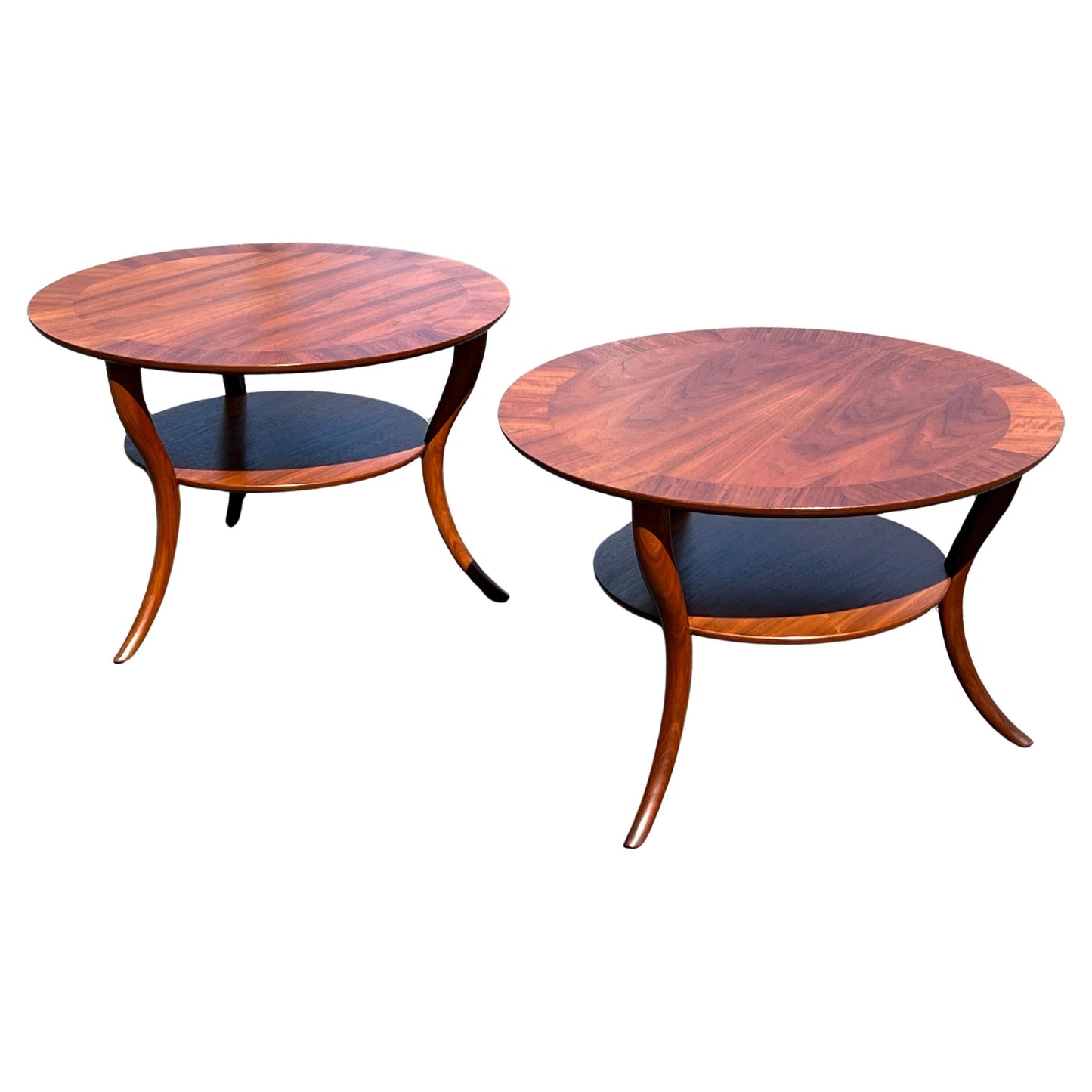 T.H.Robsjohn-Gibbings Klismos Lamp Tables