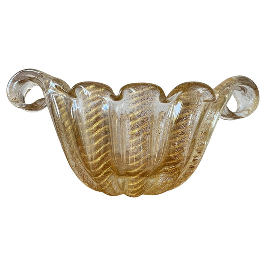 Barovier Flooted Bowl Murano 1950's