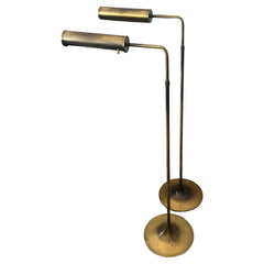 A Pair Of Vintage Brass Reading Lamps