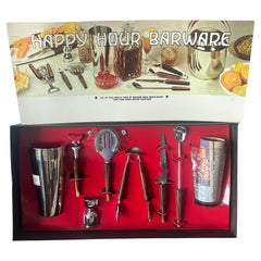 Eight Piece Barware Set, 1971 Unused Condition