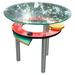 Funky Post Modern Colorful Side Table ca' 1990