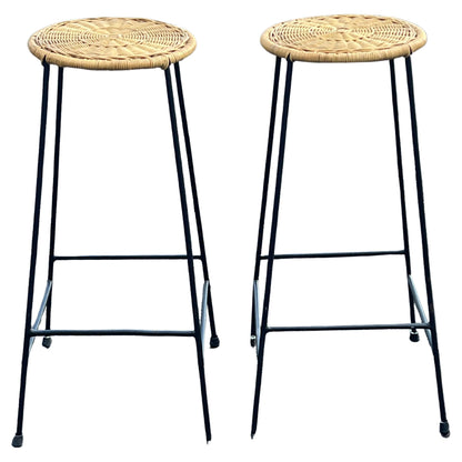 A Pair Of Modernist Bar Stools Ca' 1960's