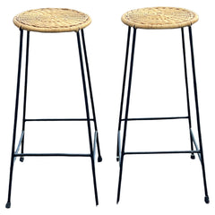 A Pair Of Modernist Bar Stools Ca' 1960's