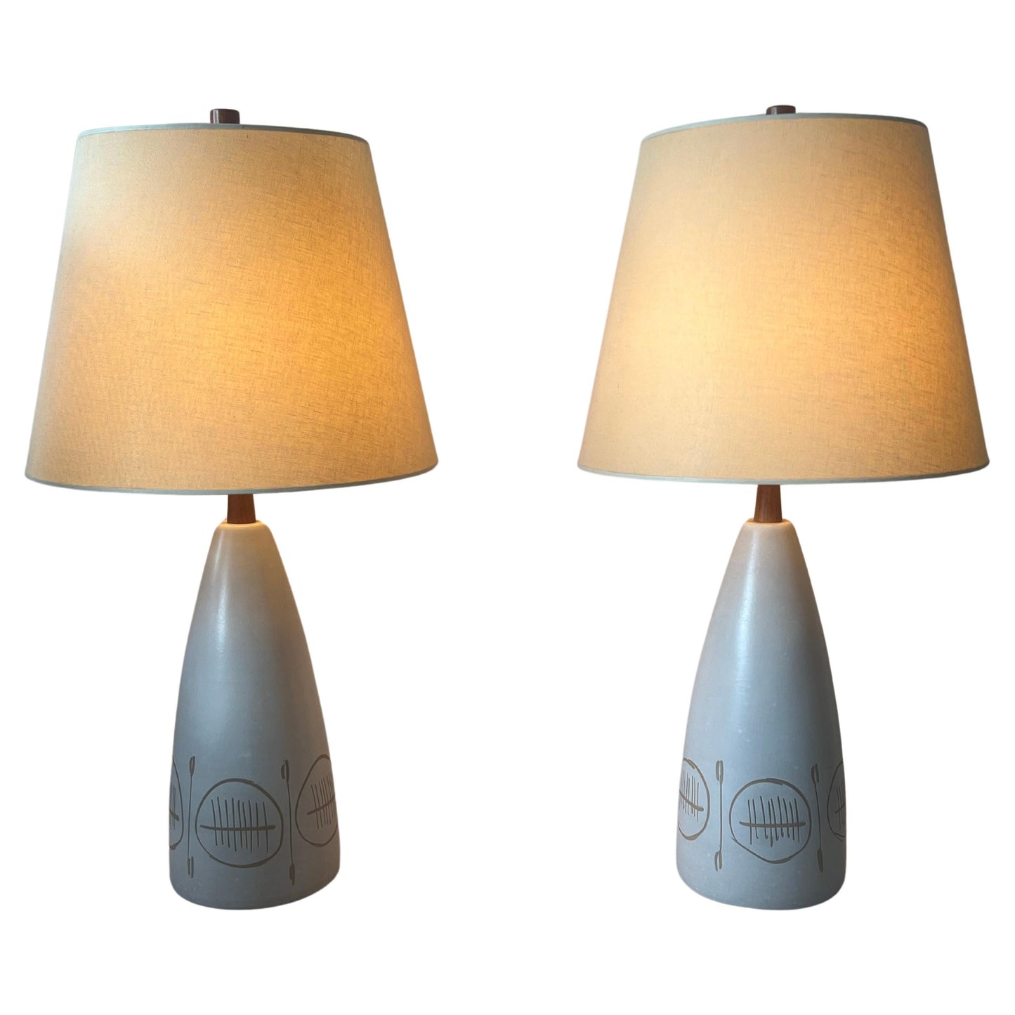 A Pair Of Large Table Lamps By Jane and Gordon Martz Ca' 1960's