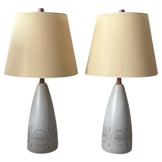 A Pair Of Large Table Lamps By Jane and Gordon Martz Ca' 1960's