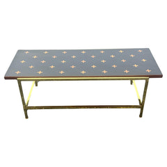 Unusual Dunbar Coffee Table With Brass And Inlay