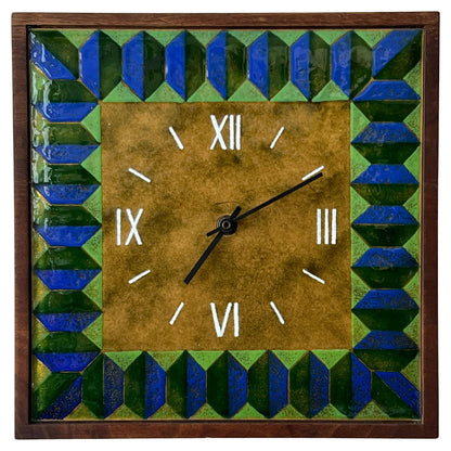 Unusual Enamel Wall Clock Ca' 1960's