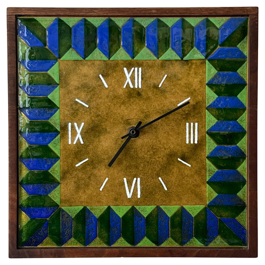 Frisman Vintage Unusual Enamel Wall Clock Ca' 1960's