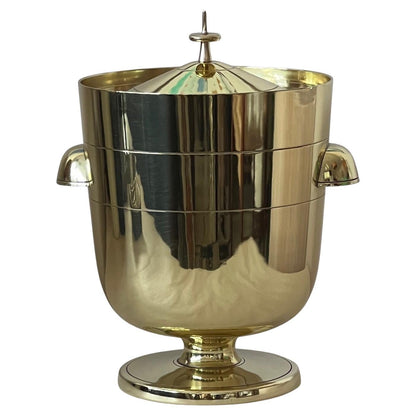 Frisman Vintage A Tommi Parzinger Polished Brass Ice Bucket Ca' 1950's