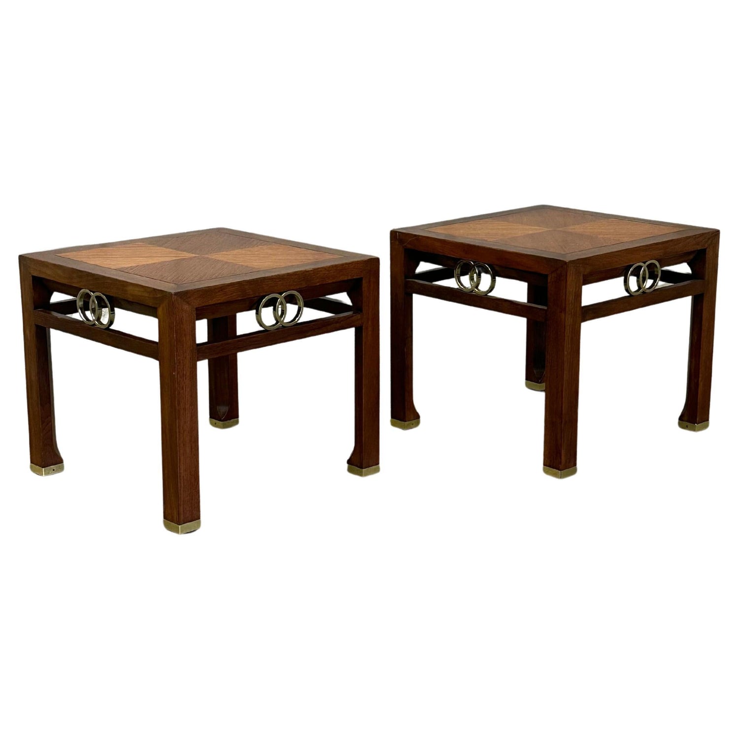 Frisman Vintage Michael Taylor for Baker "Far East" Collection Tables- A Pair
