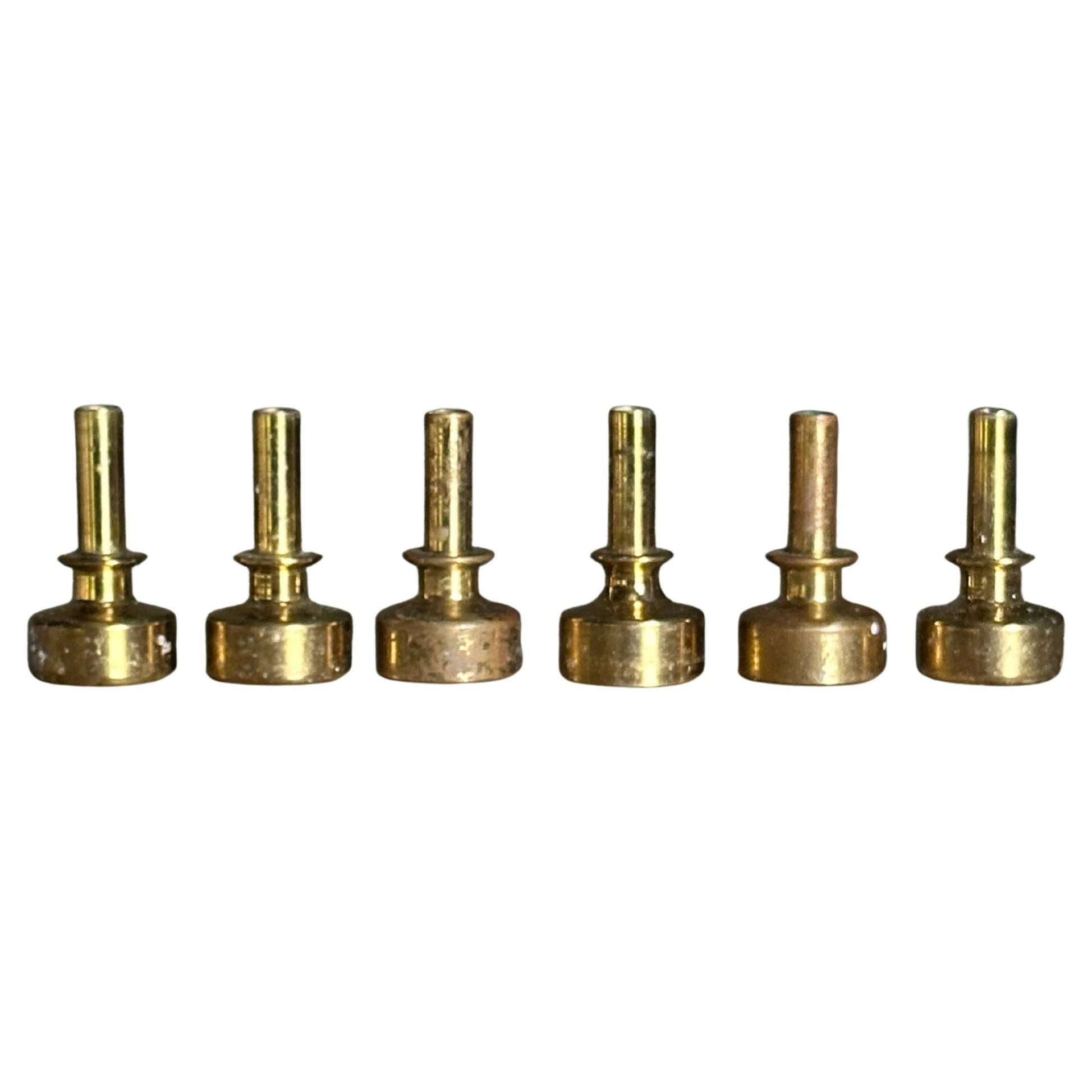 Frisman Vintage Hans Agne Jakobsson Brass Candle Holders, Set of 6