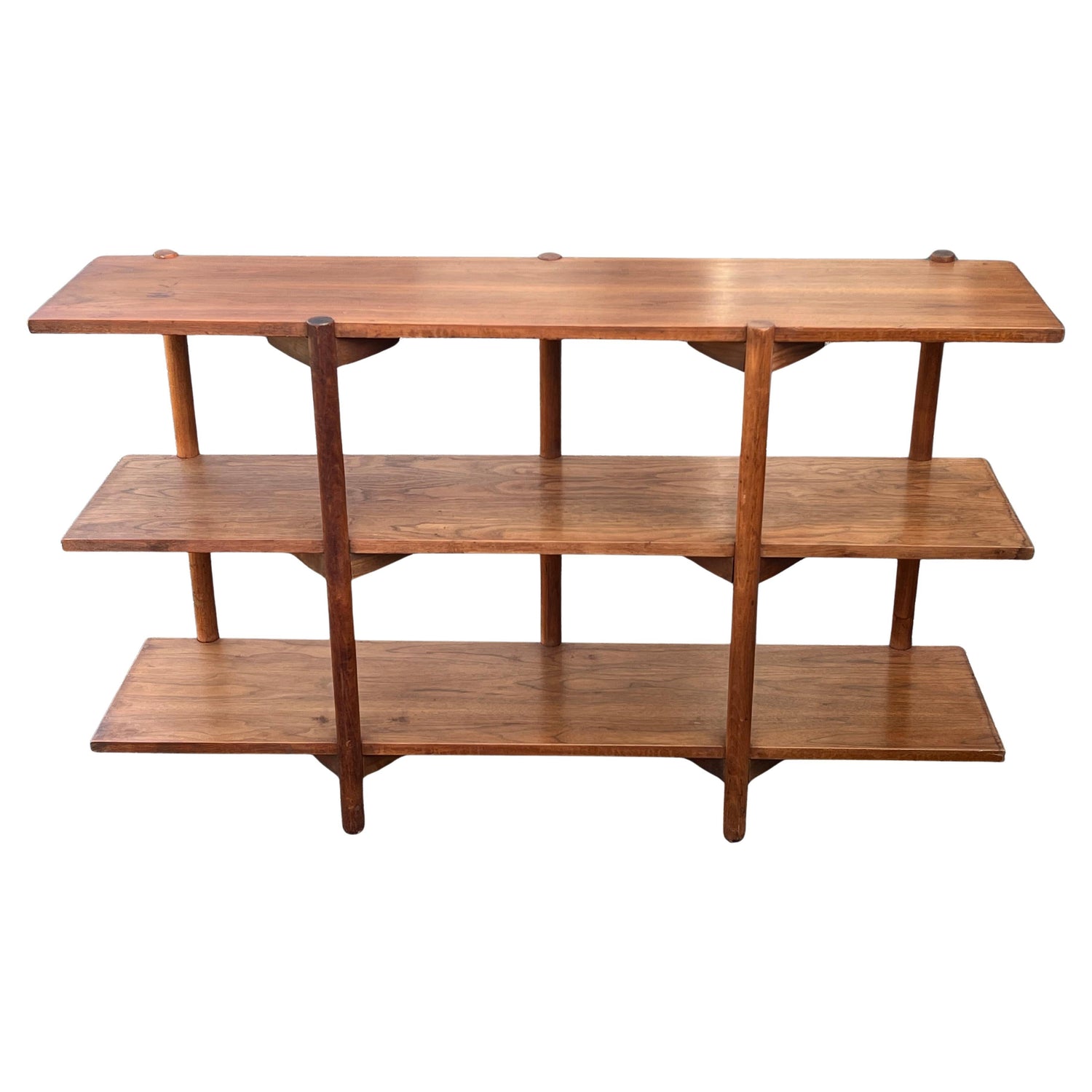 Frisman Vintage Milo Baughman For Glenn Of California Bookshelf Walnut Patina 1950's