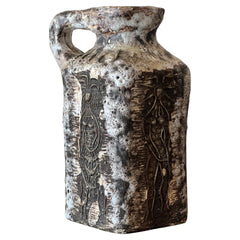 Ceramic Pitcher By Fernande Kohler Vallauris France 1950's