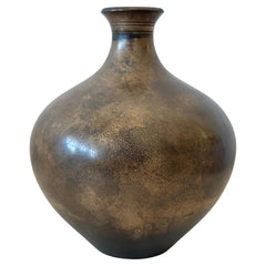 An Unusual Patinated Bronze Vase By Just Andersen Denmark Ca' 1940's