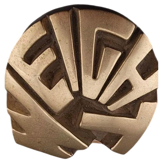 Frisman Vintage 1970s Vintage Arnaldo Pomodoro Insp Brass Pop Art Paperweight Italy