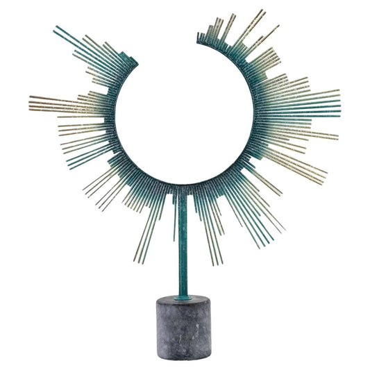 Frisman Vintage 80s Huge Brutalist Abstract Mid Century C. Jere  Brass Sunburst Sculpture Signed