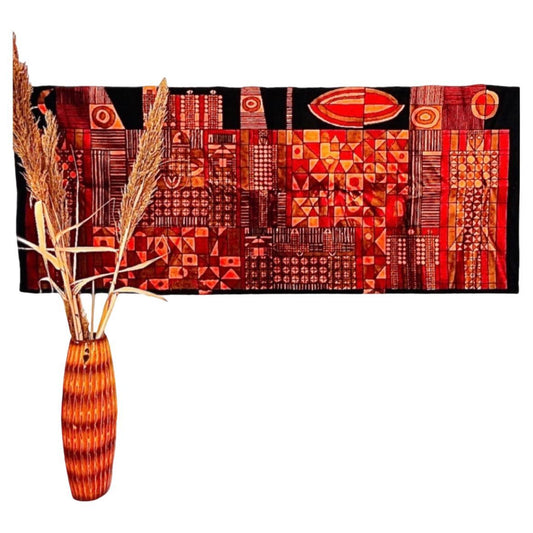 Frisman Vintage 60s Vintage Paul Klee Insp Mid Century Geometric Textile Wall Tapestry Hanging