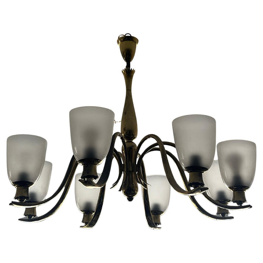 Frisman Vintage An Important And Rare Chandelier By Osvaldo Borsani ca' 1940's Brass