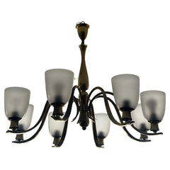 An Important And Rare Chandelier By Osvaldo Borsani ca' 1940's Brass