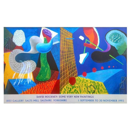 Frisman Vintage 90s Original David Hockney The Other Side Louisiana Modern Exhibition Poster