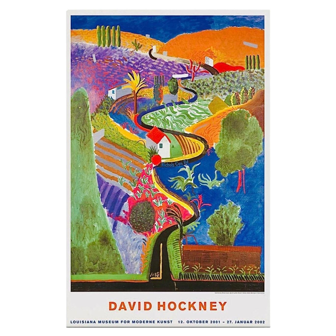 Frisman Vintage Original David Hockney Nichols Canyon Exhibition Poster Denmark