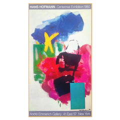 Vtg Signed Hans Hofmann Exhibition Lithograph Poster Ltd Ed 250 Emmerich Gallery