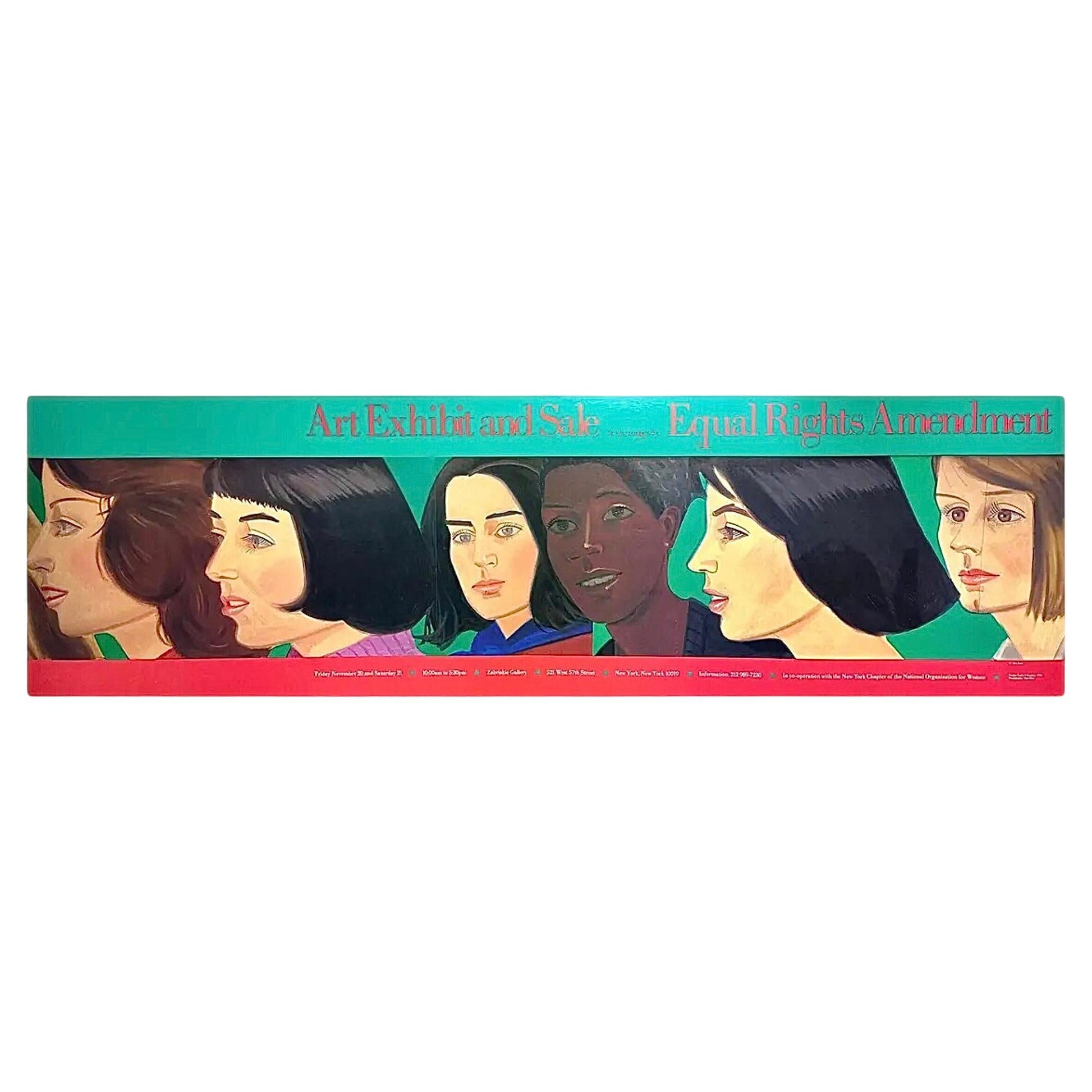 Frisman Vintage 70s Original Alex Katz Exhibition NOW Poster Womens Equal Rights Amendments ERA