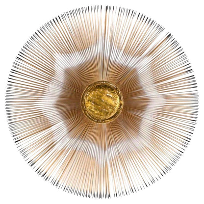 Frisman Vintage Mid-Century Casa Devall 2-Tier Copper Brass Brutalist Sunburst Wall Sculpture