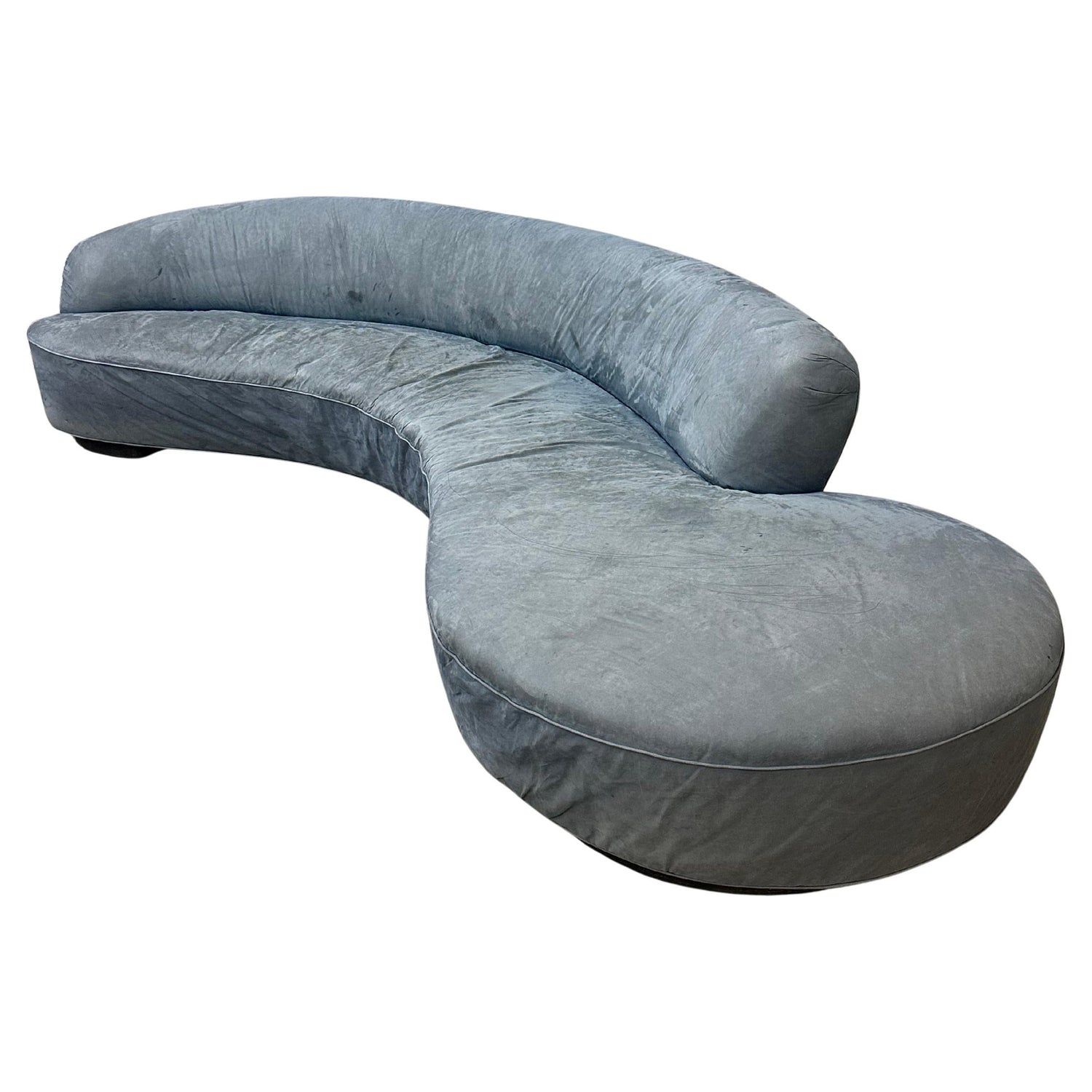 Frisman Vintage 2000s Monumental Vladimir Kagan Serpentine Sofa