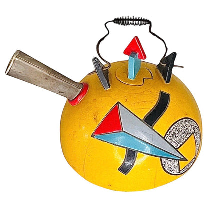 Frisman Vintage 80s Post Modern Memphis Design Handmade Marilee Hall Abstract Art Teapot Signed