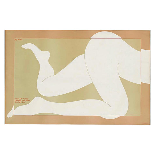 Frisman Vintage Vintage Milton Glaser Iconic Big Nudes Exhibition Poster