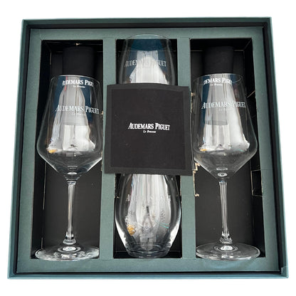Frisman Vintage Audemars Piguet Unused Crystal Wine Glasses VIP Promotional