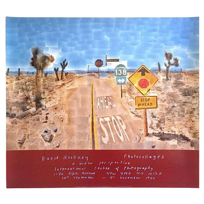 Frisman Vintage David Hockney 1986 Pear Blossom Highway Original Exhibition Lithograph Poster