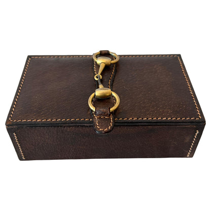 Frisman Vintage A Leather Jewelry Box By Gucci Horsebit ca' 1980's