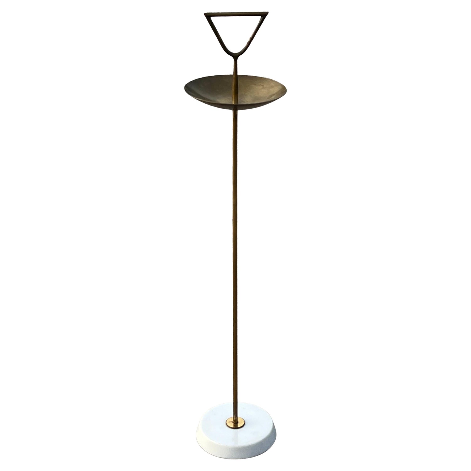 Frisman Vintage An Elegant Italian Cigarette Table ca' 1950's Brass And Marble