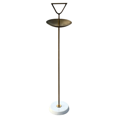 Frisman Vintage An Elegant Italian Cigarette Table ca' 1950's Brass And Marble