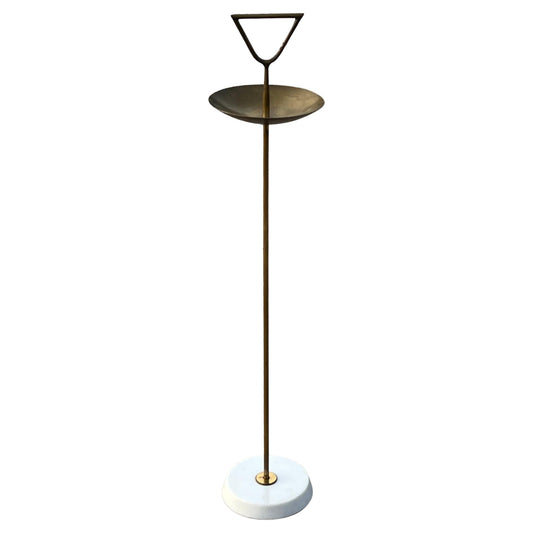 Frisman Vintage An Elegant Italian Cigarette Table ca' 1950's Brass And Marble