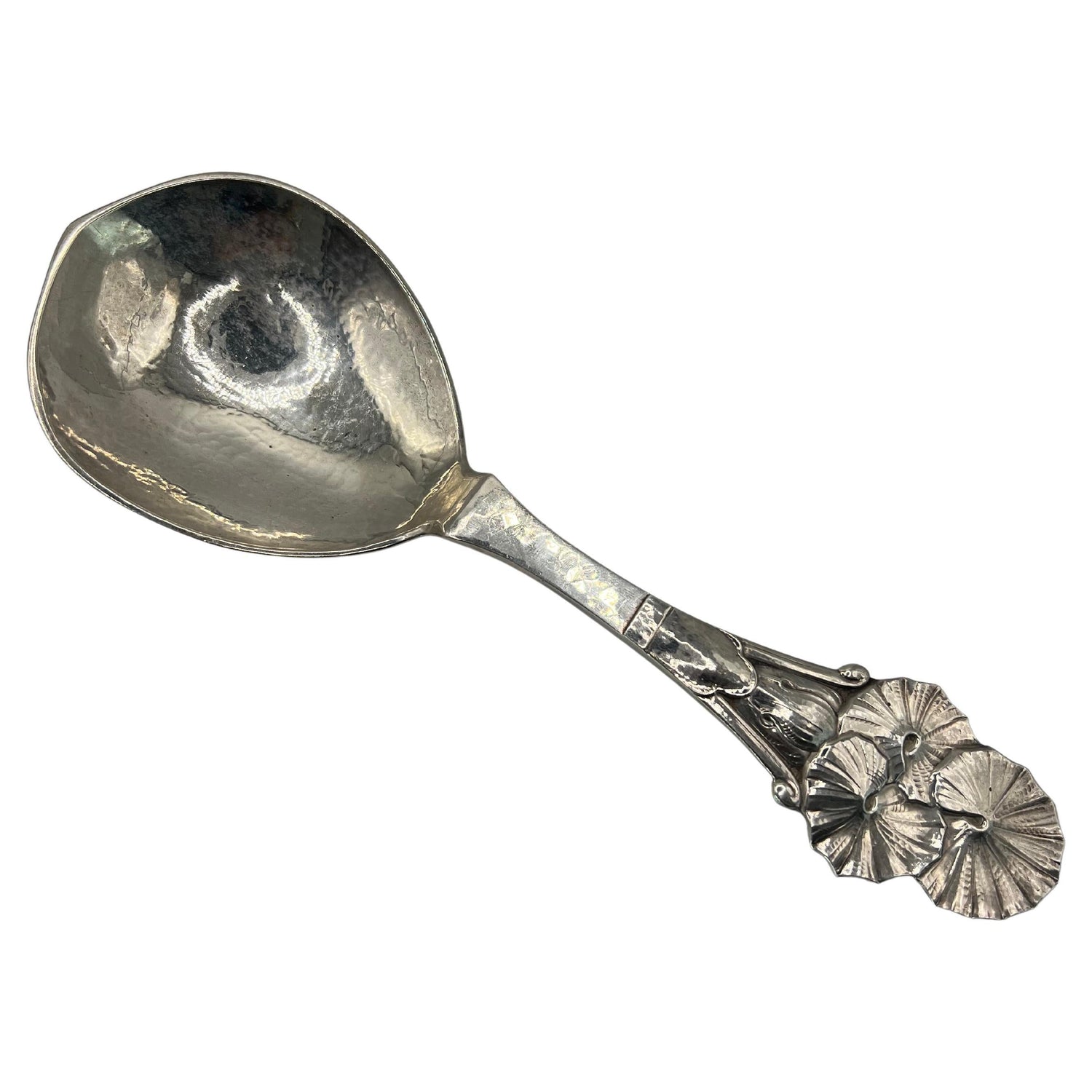 Frisman Vintage A Large Serving Spoon by Carl M. Cohr Hammered Sterling Silver