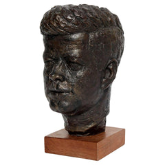60s Edward Schillaci Mid Century Modern Historic Art JFK Bust Sculpture