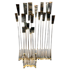 MCM Abstract Brutalist William Bowie Insp Kinetic Metal Nail Art Sculpture