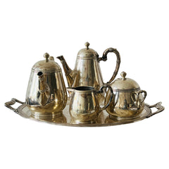 Christofle Coffee Tea Set Bamboo Style Art Nouveaux ca' 1890