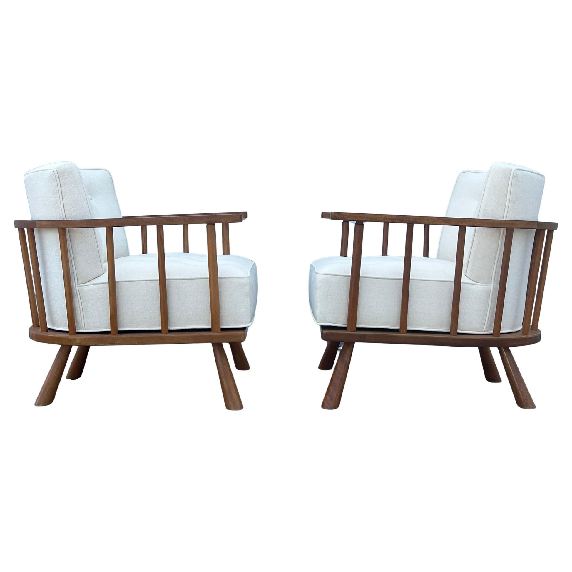 Frisman Vintage Unusual T.H.Robsjohn-Gibbings Armchairs Widdicomb ca' 1950's