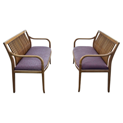 Frisman Vintage A Pair Of Custom Maple Benches By Paoli ca' 1980's