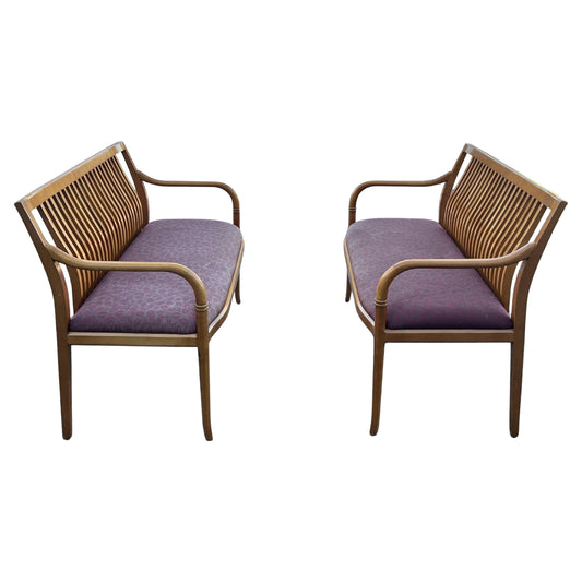 Frisman Vintage A Pair Of Custom Maple Benches By Paoli ca' 1980's