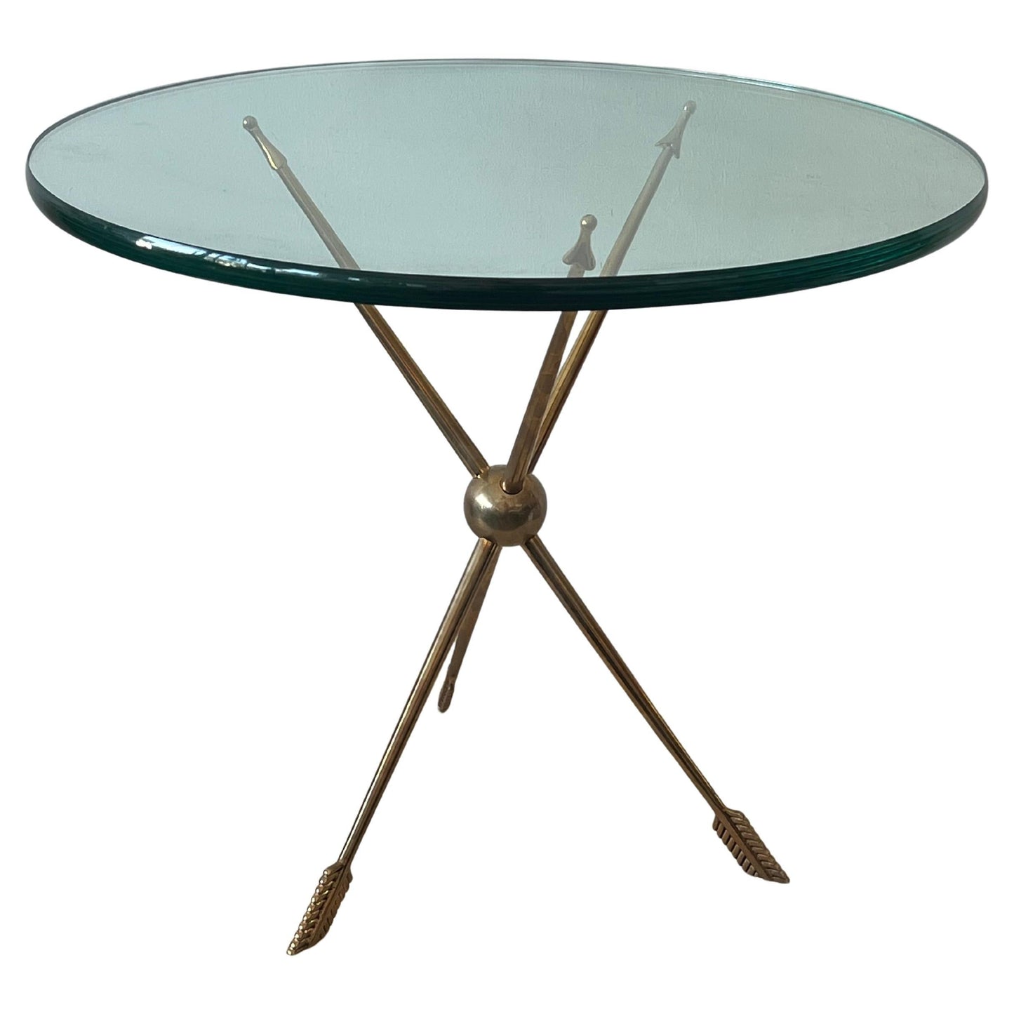 Frisman Vintage Italian Solid Brass Arrow Gueridon ca' 1940's