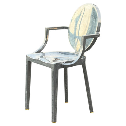 Frisman Vintage Emeco Arm Chair Polished Aluminum Philippe Starck