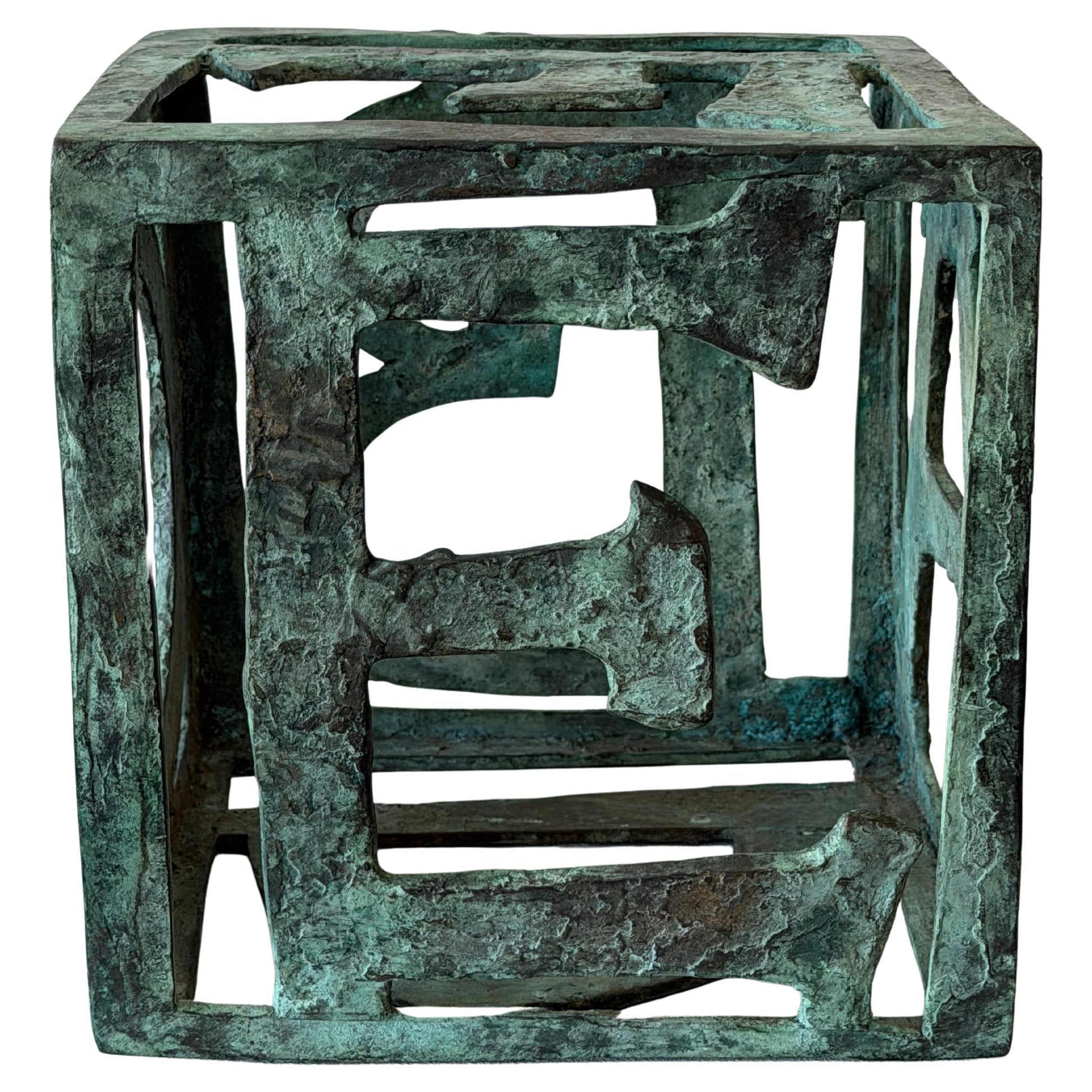 Frisman Vintage Unusual Bronze Alphabet Sculpture By Anne Van Kleeck ca' 1950's