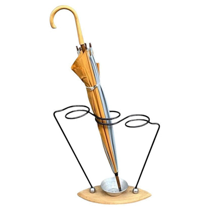 Frisman Vintage 1950s French Mid Century Modern Carl Aubock Inspired Minimalist Umbrella Holder