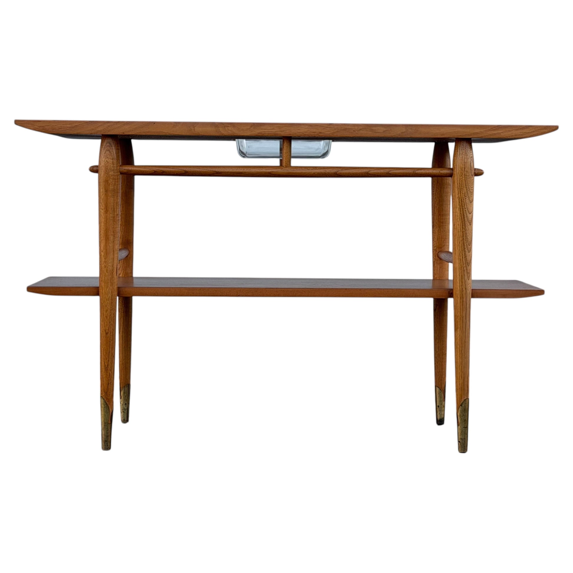 Frisman Vintage Unusual Console Table by Lane from the "Copenhagen" Collection ca' 1950's